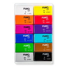 Lade das Bild in den Galerie-Viewer, FIMO® soft 8023 Materialpackunug „Basic Colours“ im Kartonetui mit (sortierte Farben), Gebrauchs- und Modellieranleitung