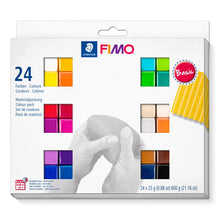 Lade das Bild in den Galerie-Viewer, FIMO® soft 8023 Materialpackunug „Basic Colours“ im Kartonetui mit (sortierte Farben), Gebrauchs- und Modellieranleitung
