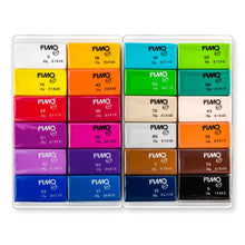 Lade das Bild in den Galerie-Viewer, FIMO® soft 8023 Materialpackunug „Basic Colours“ im Kartonetui mit (sortierte Farben), Gebrauchs- und Modellieranleitung