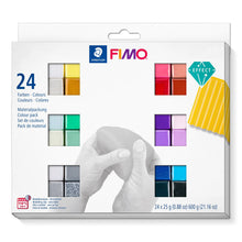 Lade das Bild in den Galerie-Viewer, FIMO® effect 8013 Materialpackunug FIMO effect im Kartonetui mit 12 /24 Halbblöcken