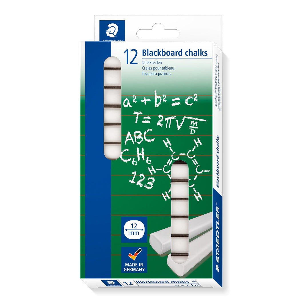 STAEDTLER® 2350 Wandtafelkreide Kartonetui mit 12 weißen Kreiden