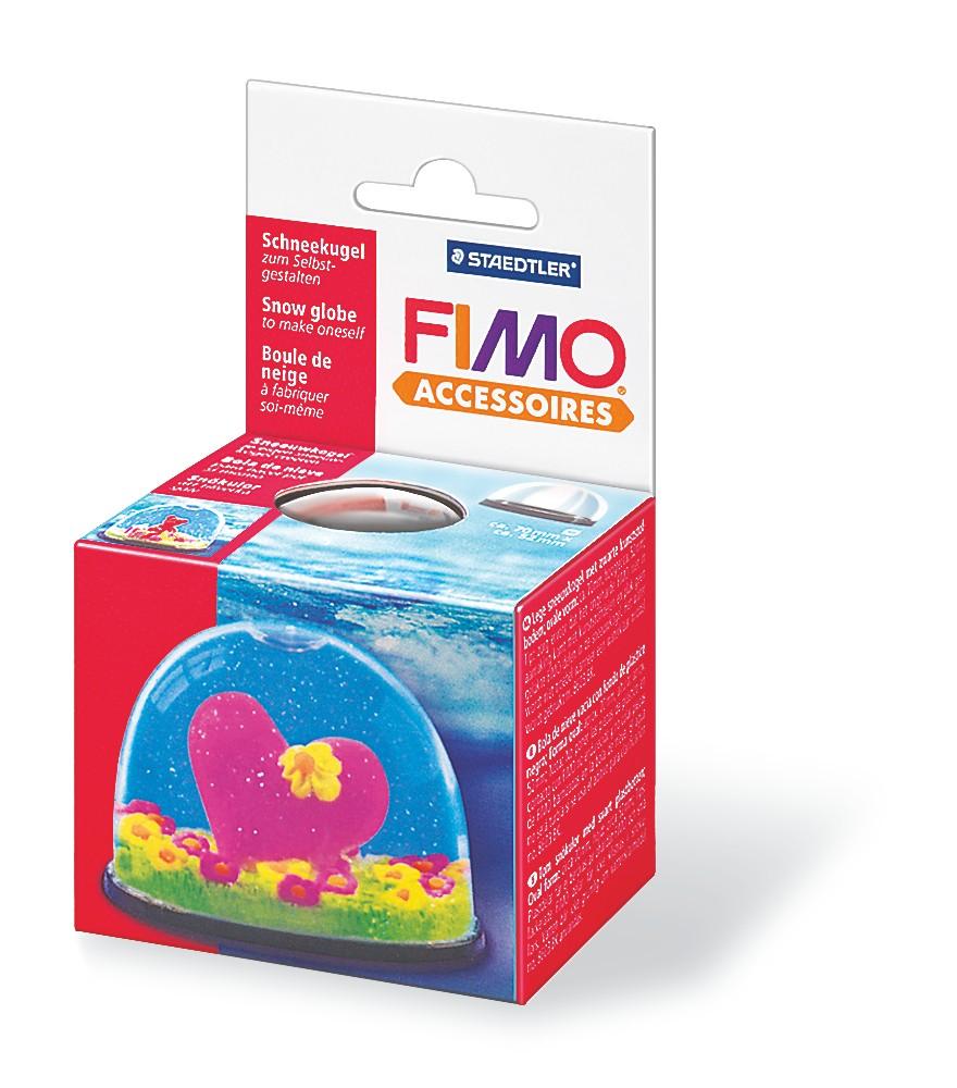 FIMO® 8629 Kartonetui mit ovaler Schneekugel, ca. 70 x 52 mm