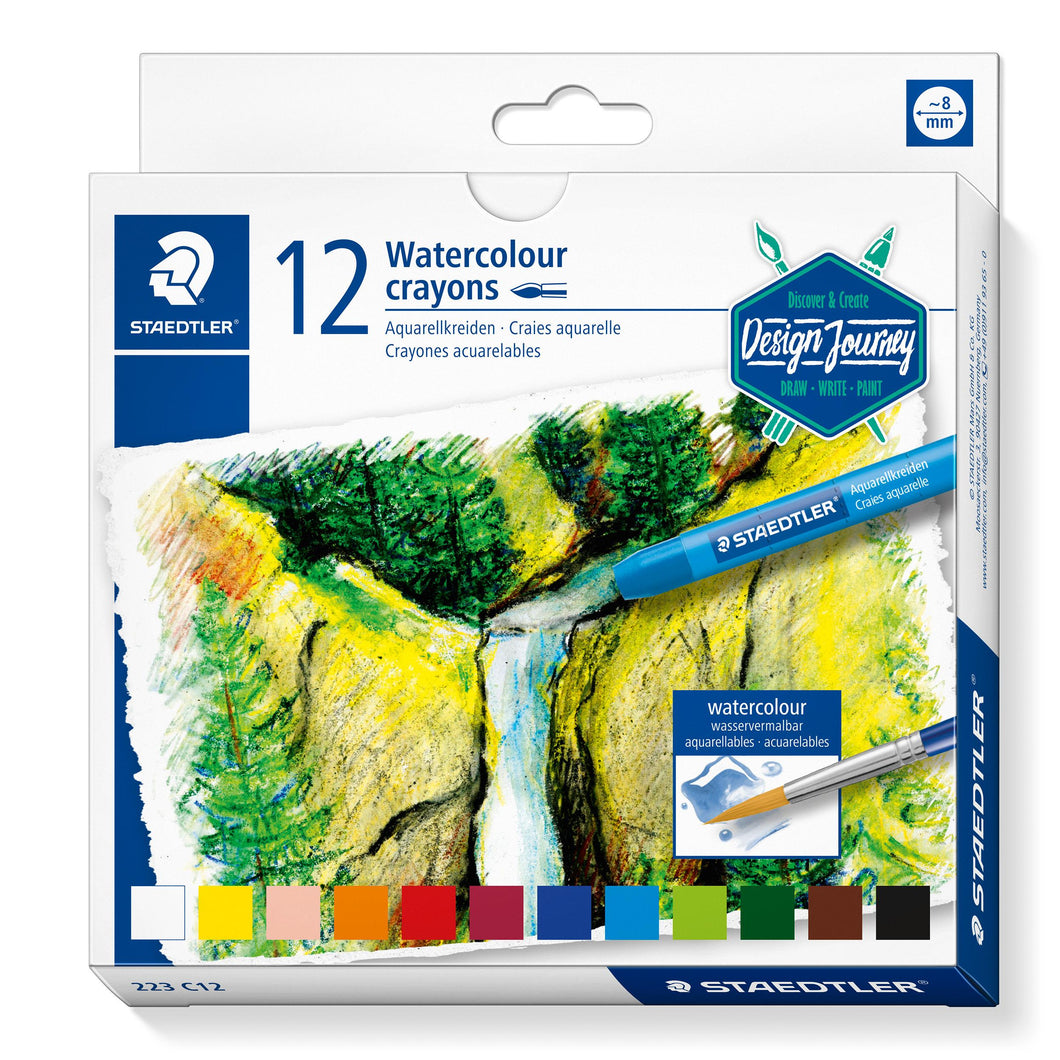 karat® 223 Aquarellkreide Kartonetui sortierten Farben