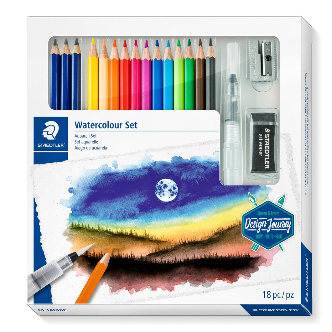 STAEDTLER® 146 10C Wasservermalbarer Farbstift Kartonetui Set „Aquarellieren“