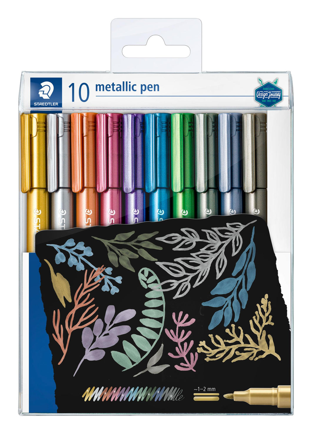 STAEDTLER® 8323 Metallic pen Etui mit 10 sortierten Farben