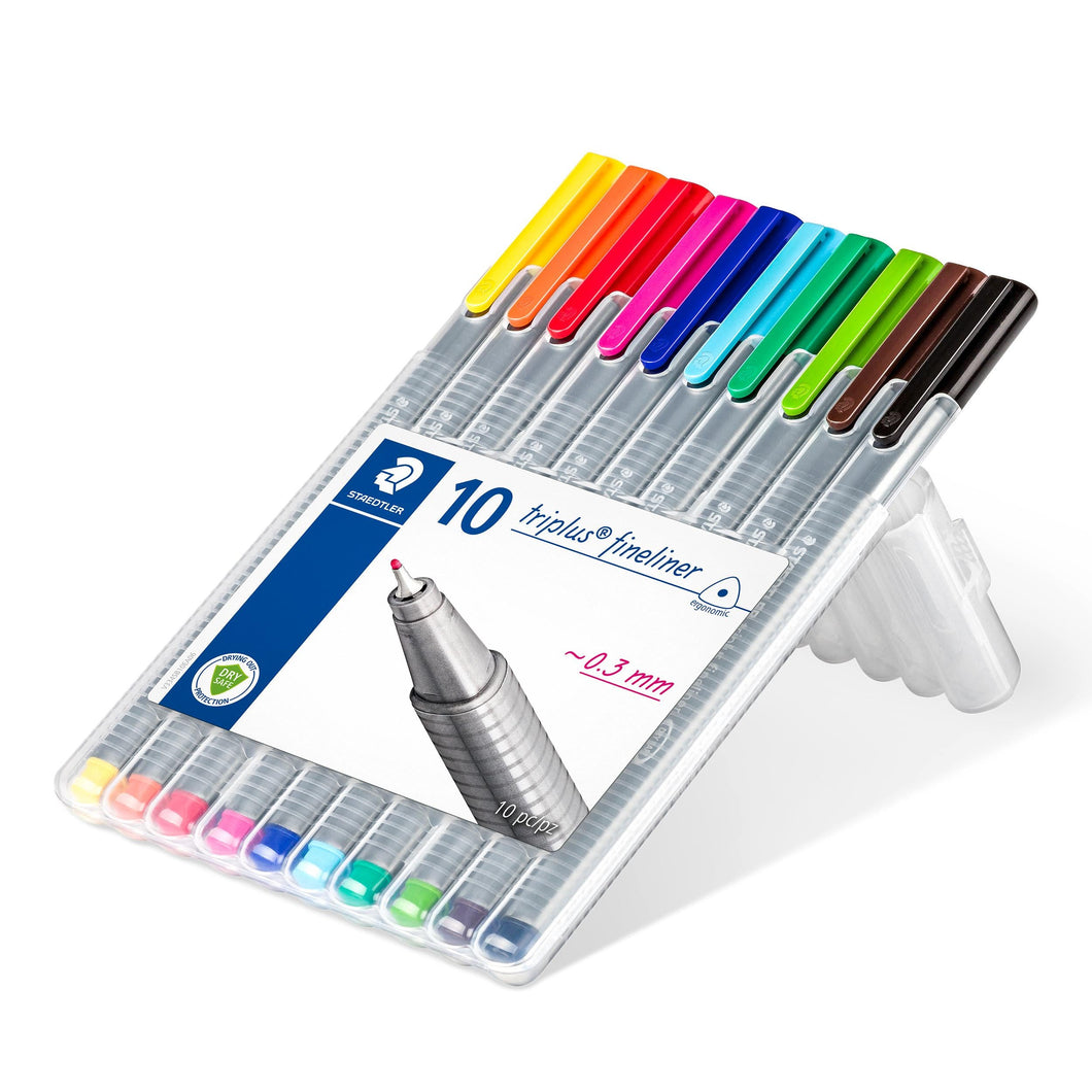 triplus® fineliner 334 Dreikantiger Fineliner STAEDTLER Box mit 10 sortierten Farben