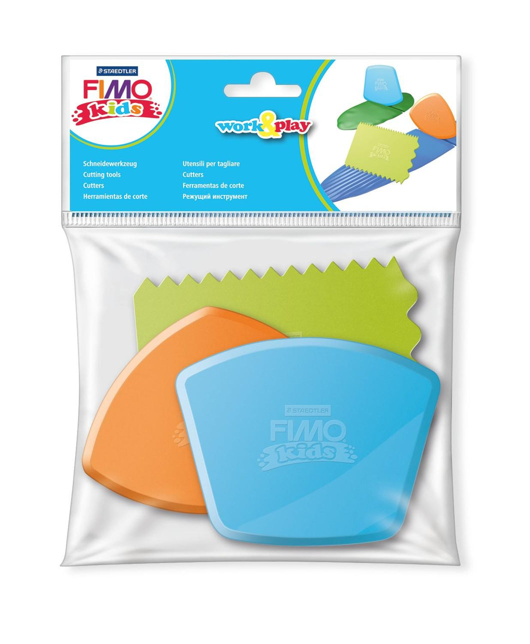 FIMO® kids 8700 work&play Set mit 3 verschiedene Schneidewerkzeuge