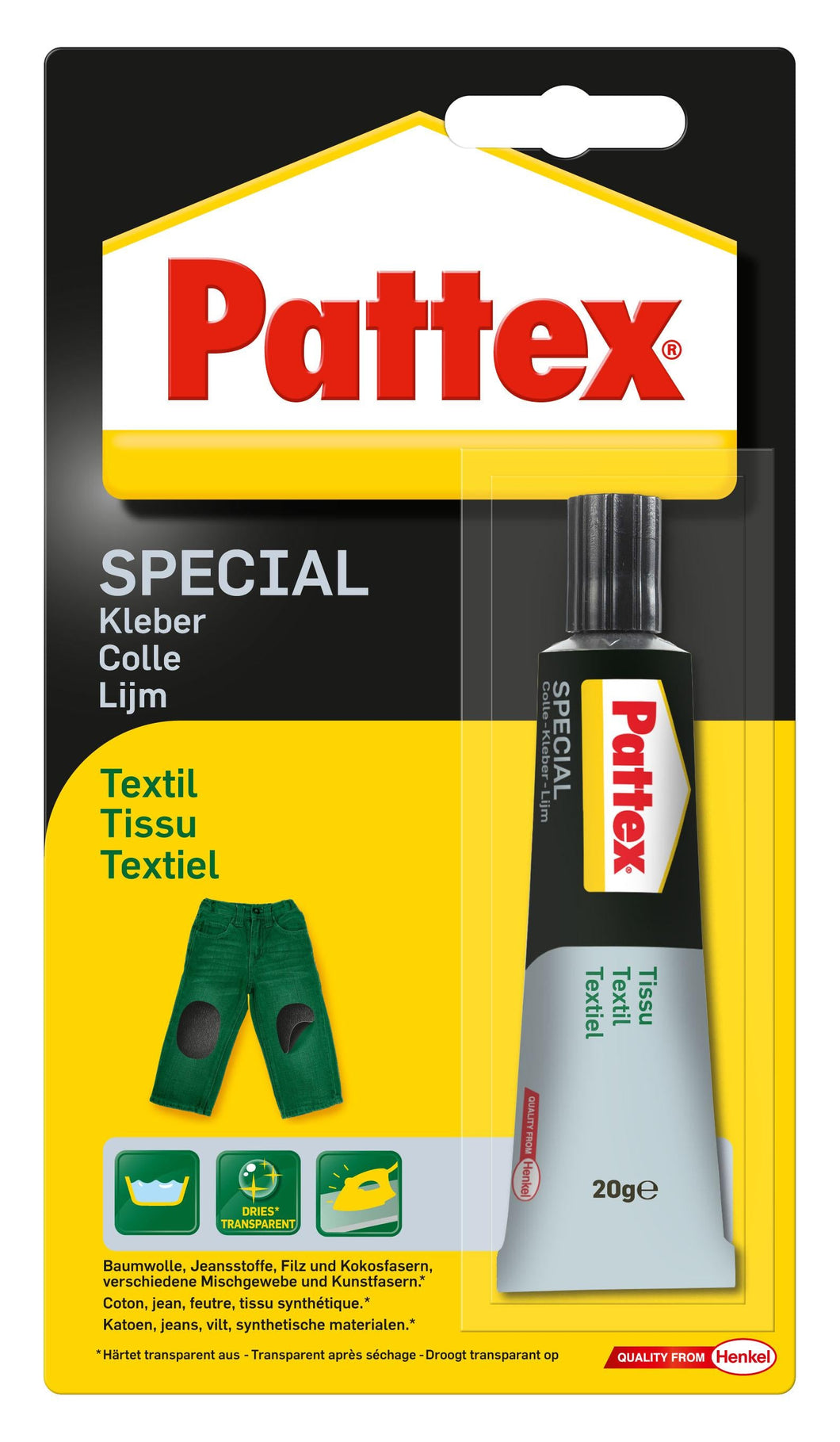 Kontaktkleber Pattex® Spezialkleber Porzellan, Tube auf Blisterkarte mit 30 g